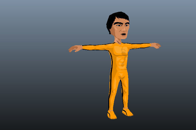 Game of Death Bruce Lee Low-poly 3D model_4