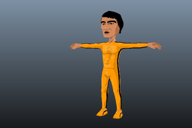 Game of Death Bruce Lee Low-poly 3D model_3