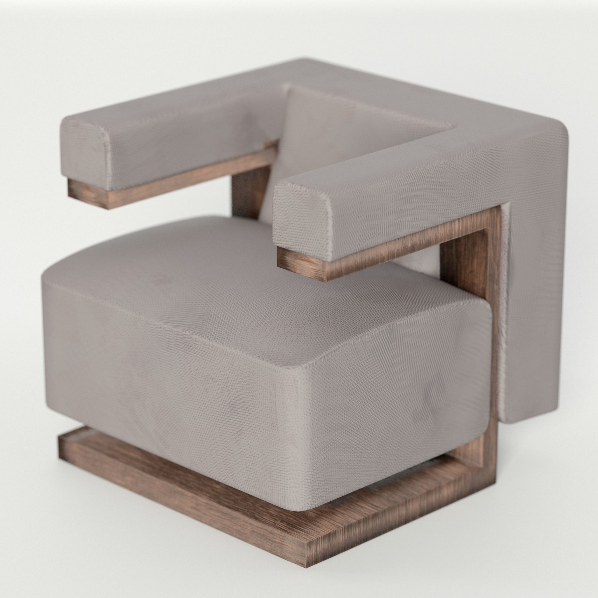 Bauhaus Armchair F51 Walter Gropius 3D model_4