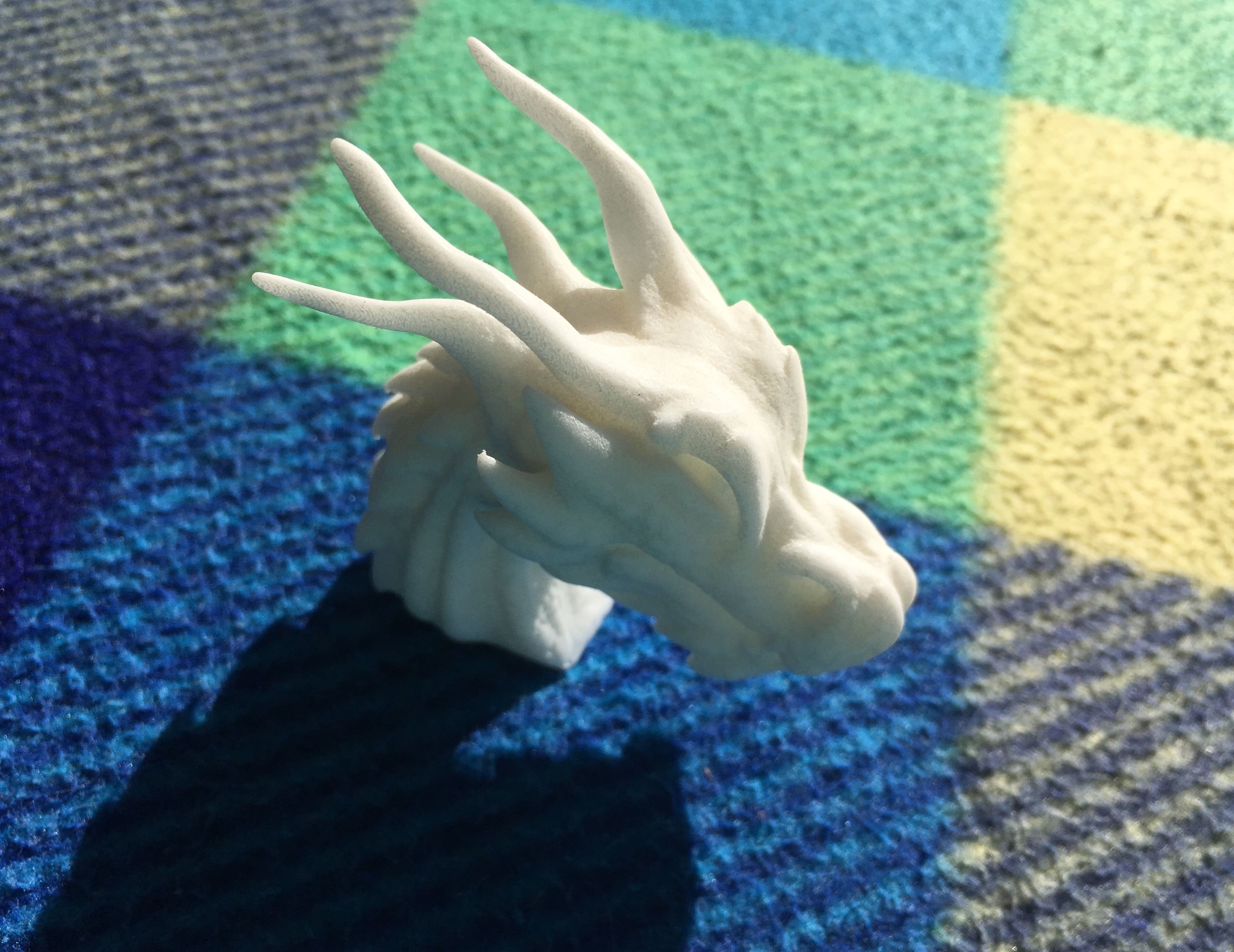 Fantasy Dragon Head high and lowpoly and 3d-print Free low-poly 3D model_33