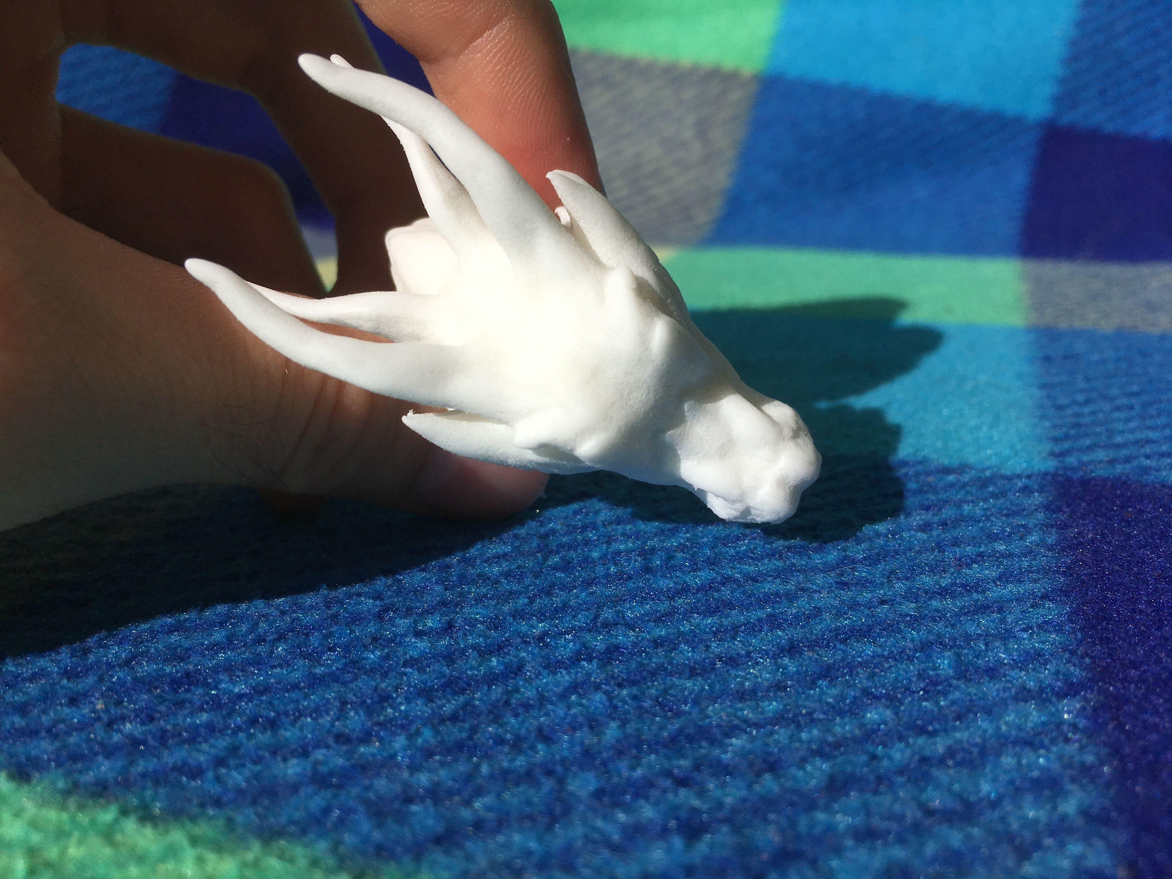 Fantasy Dragon Head high and lowpoly and 3d-print Free low-poly 3D model_40