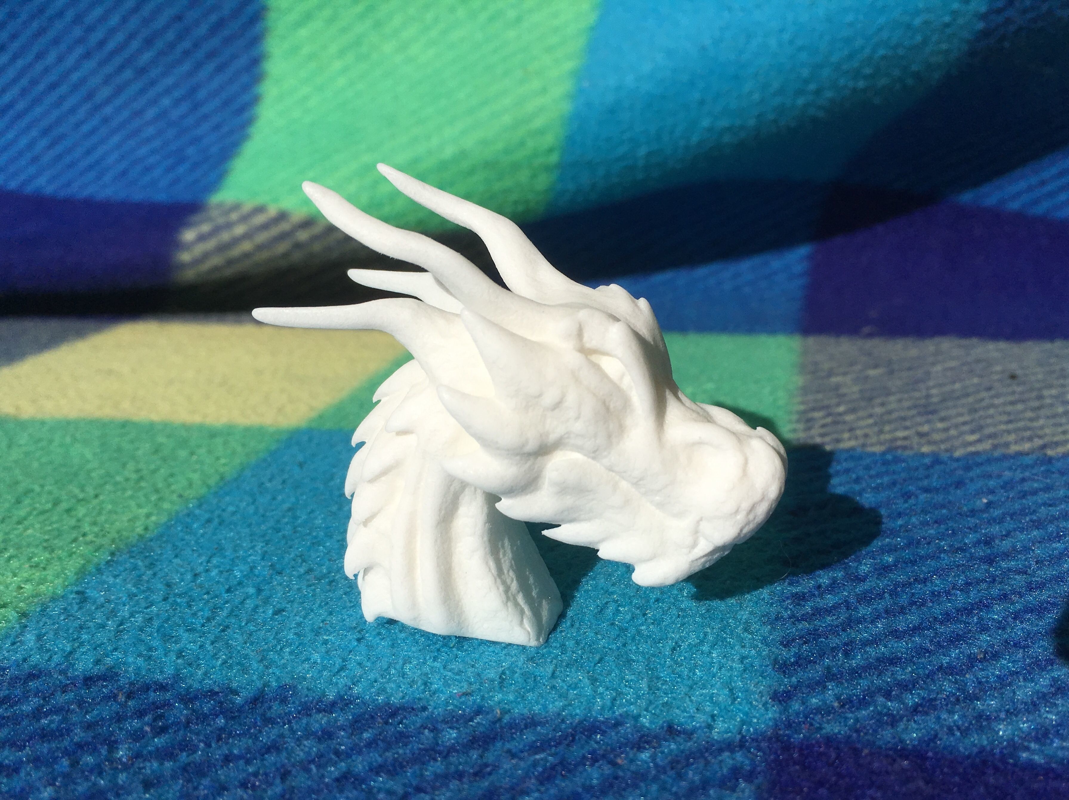 Fantasy Dragon Head high and lowpoly and 3d-print Free low-poly 3D model_34