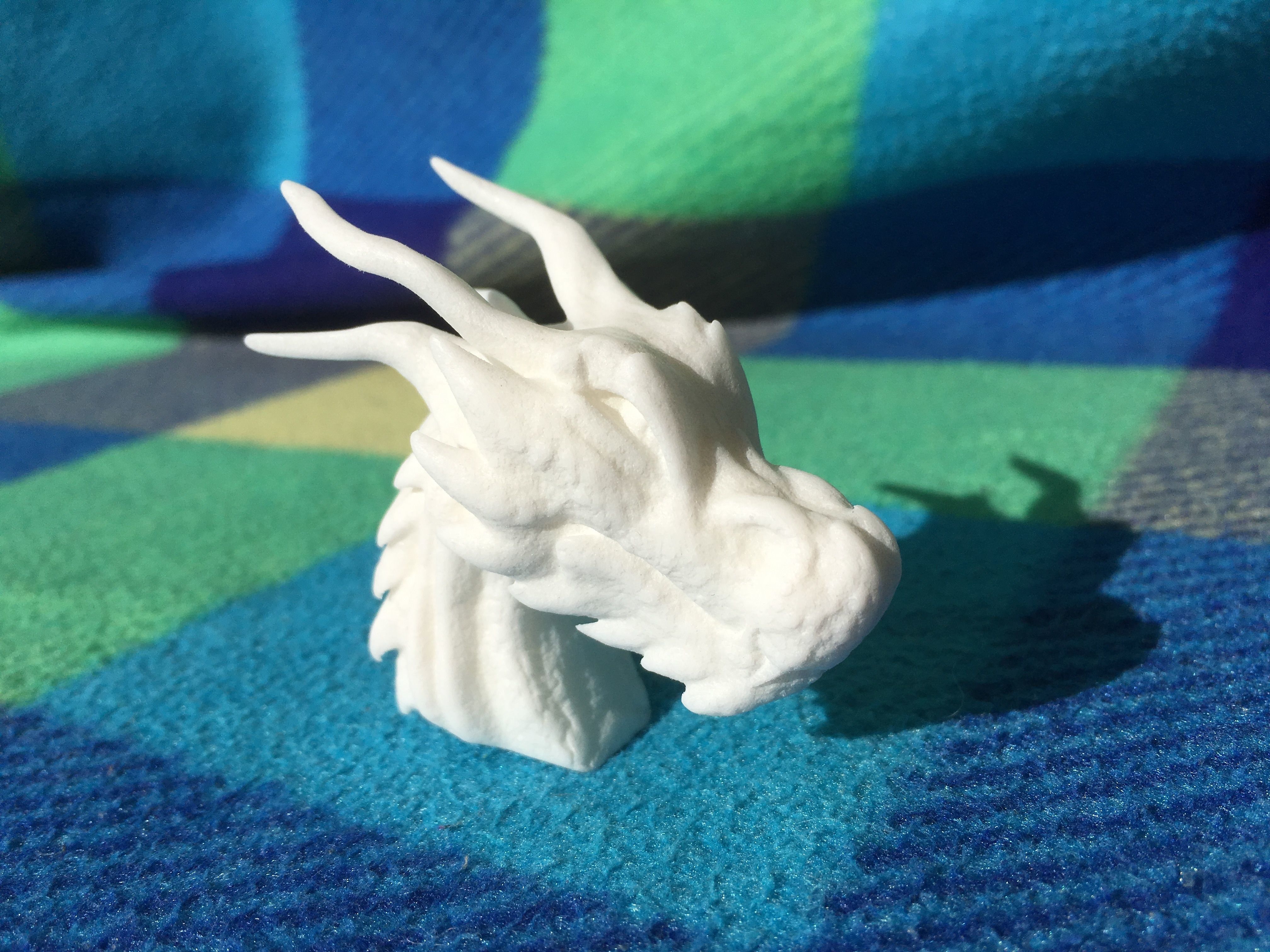 Fantasy Dragon Head high and lowpoly and 3d-print Free low-poly 3D model_35