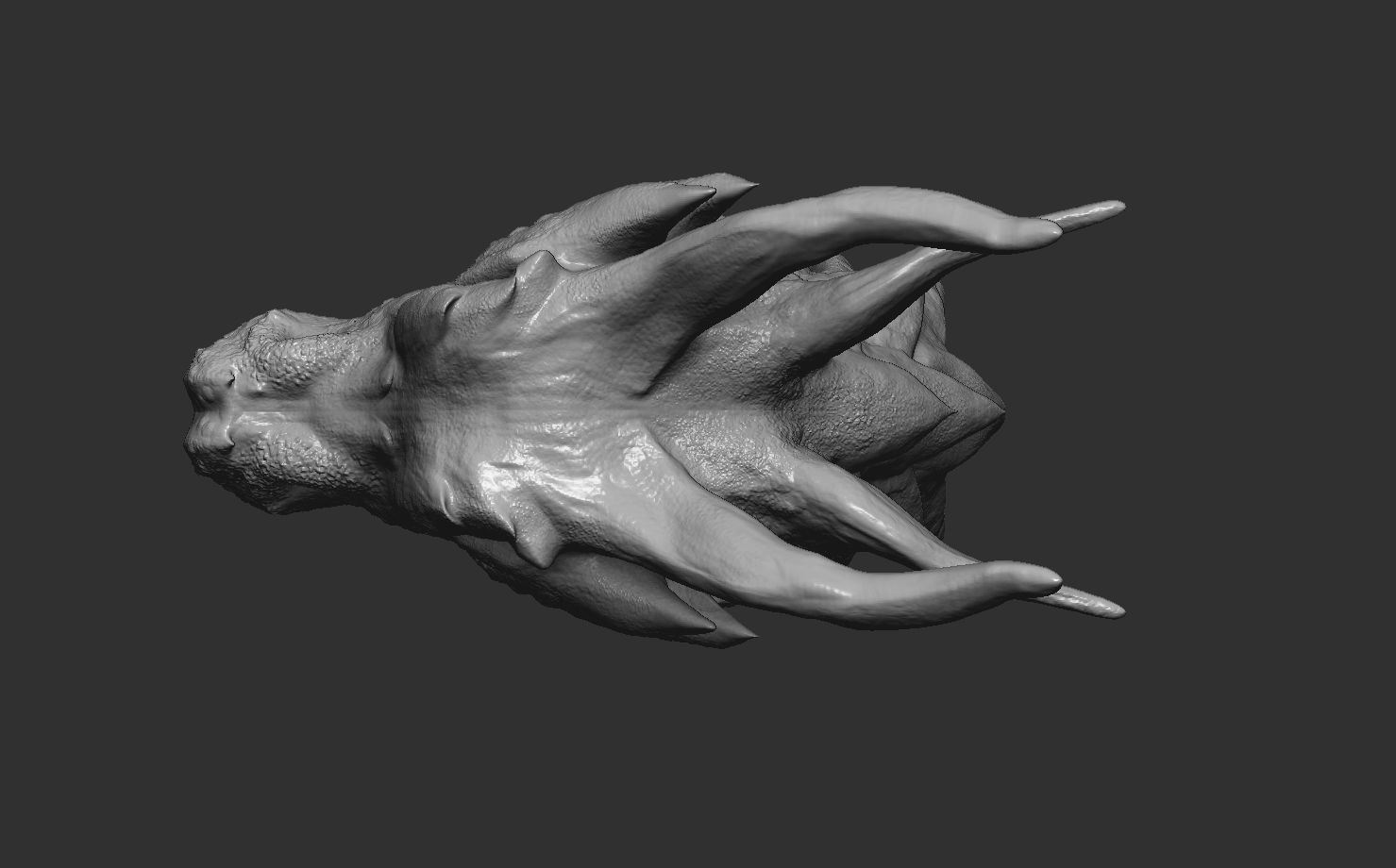 Fantasy Dragon Head high and lowpoly and 3d-print Free low-poly 3D model_14