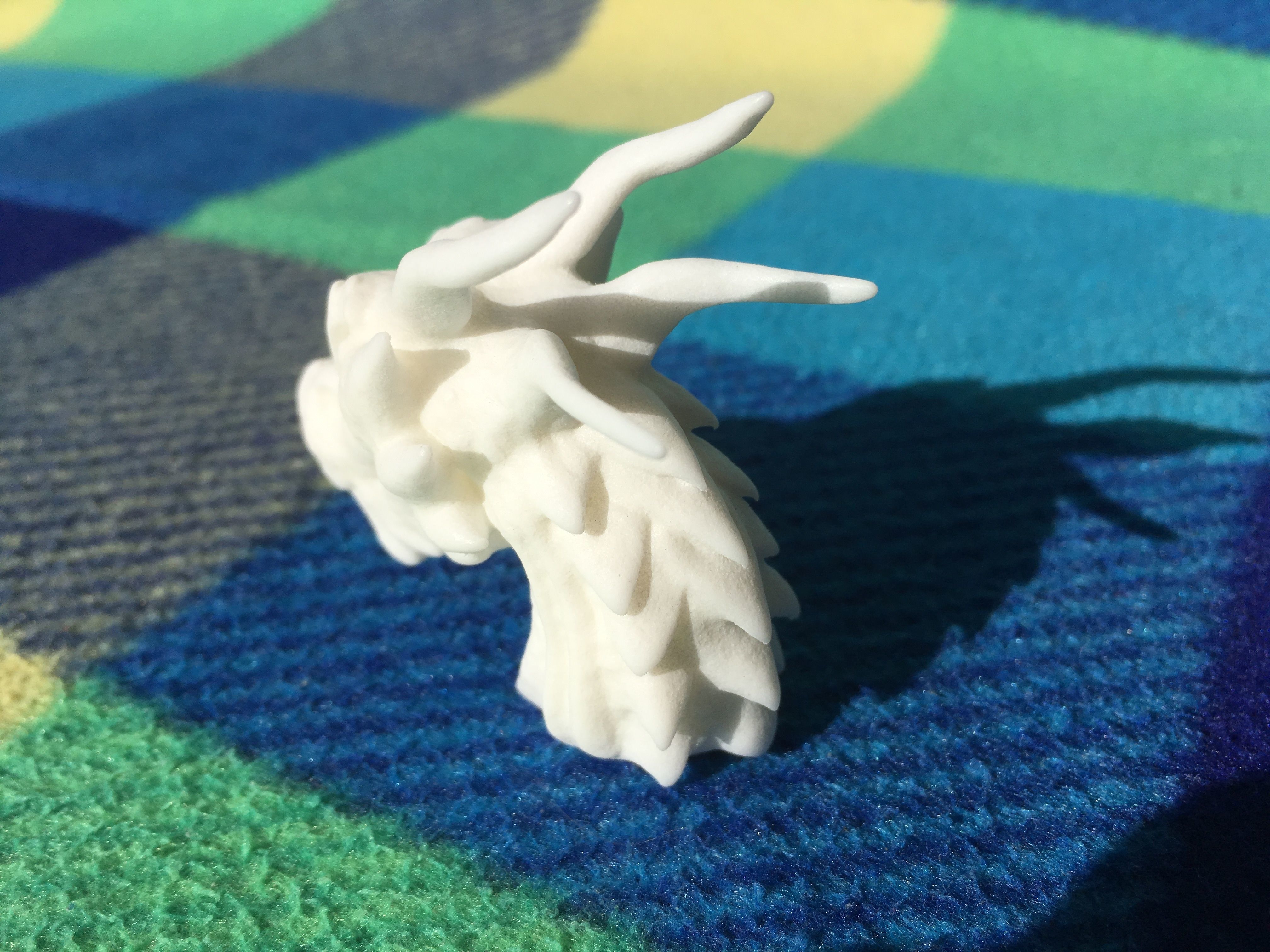 Fantasy Dragon Head high and lowpoly and 3d-print Free low-poly 3D model_36