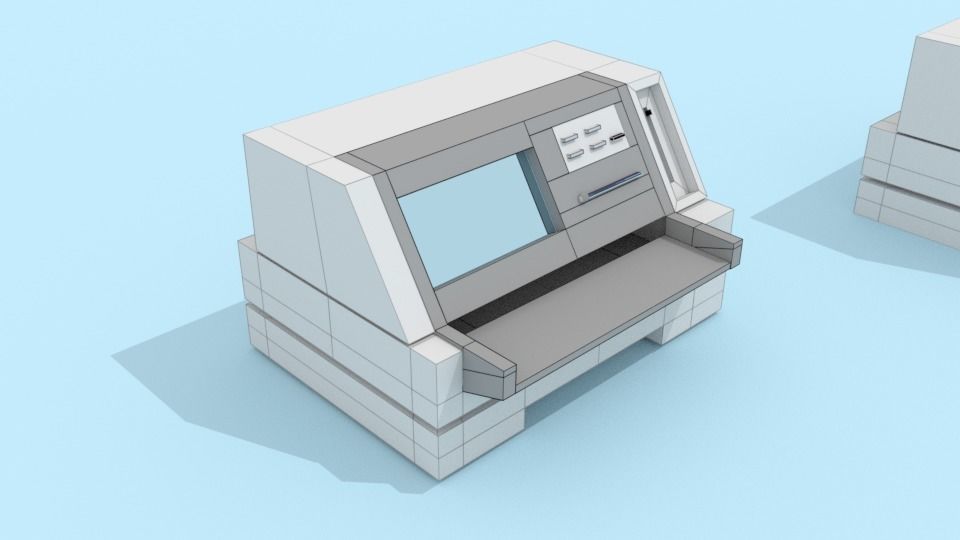 Machine atm Low-poly 3D model_3