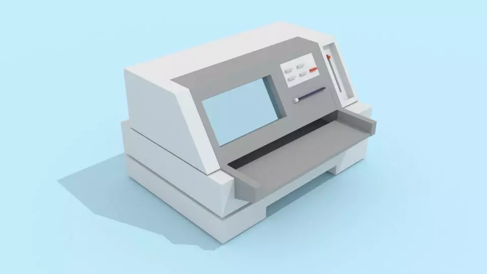 Machine atm Low-poly 3D model_0