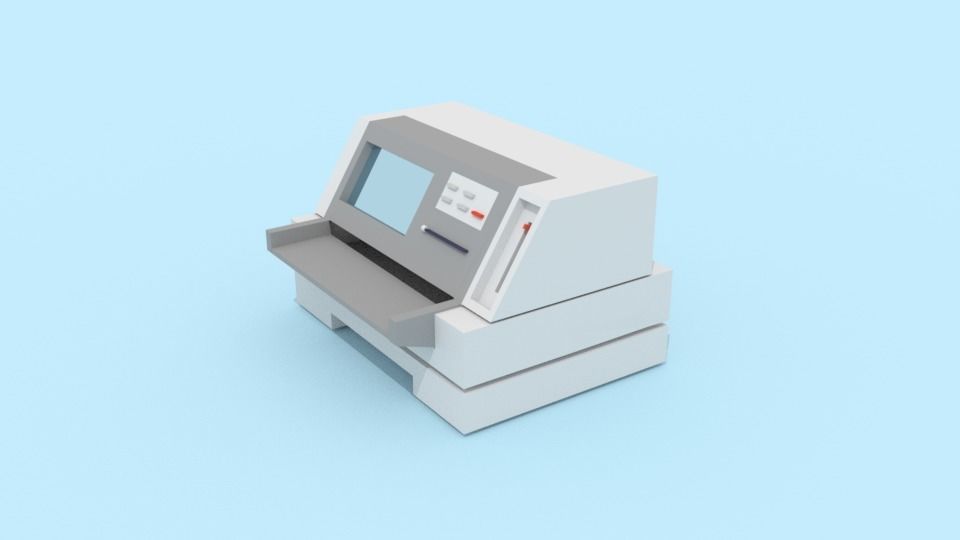 Machine atm Low-poly 3D model_1