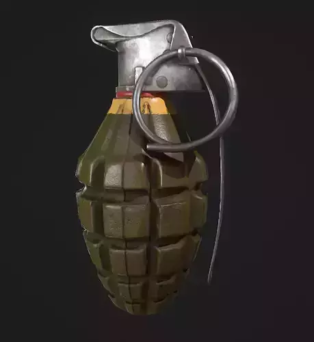 MK2 Grenade Low-poly 3D model