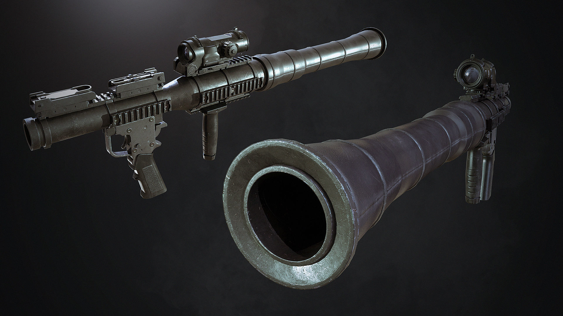 SBG Rocket Launcher Low-poly 3D model_5