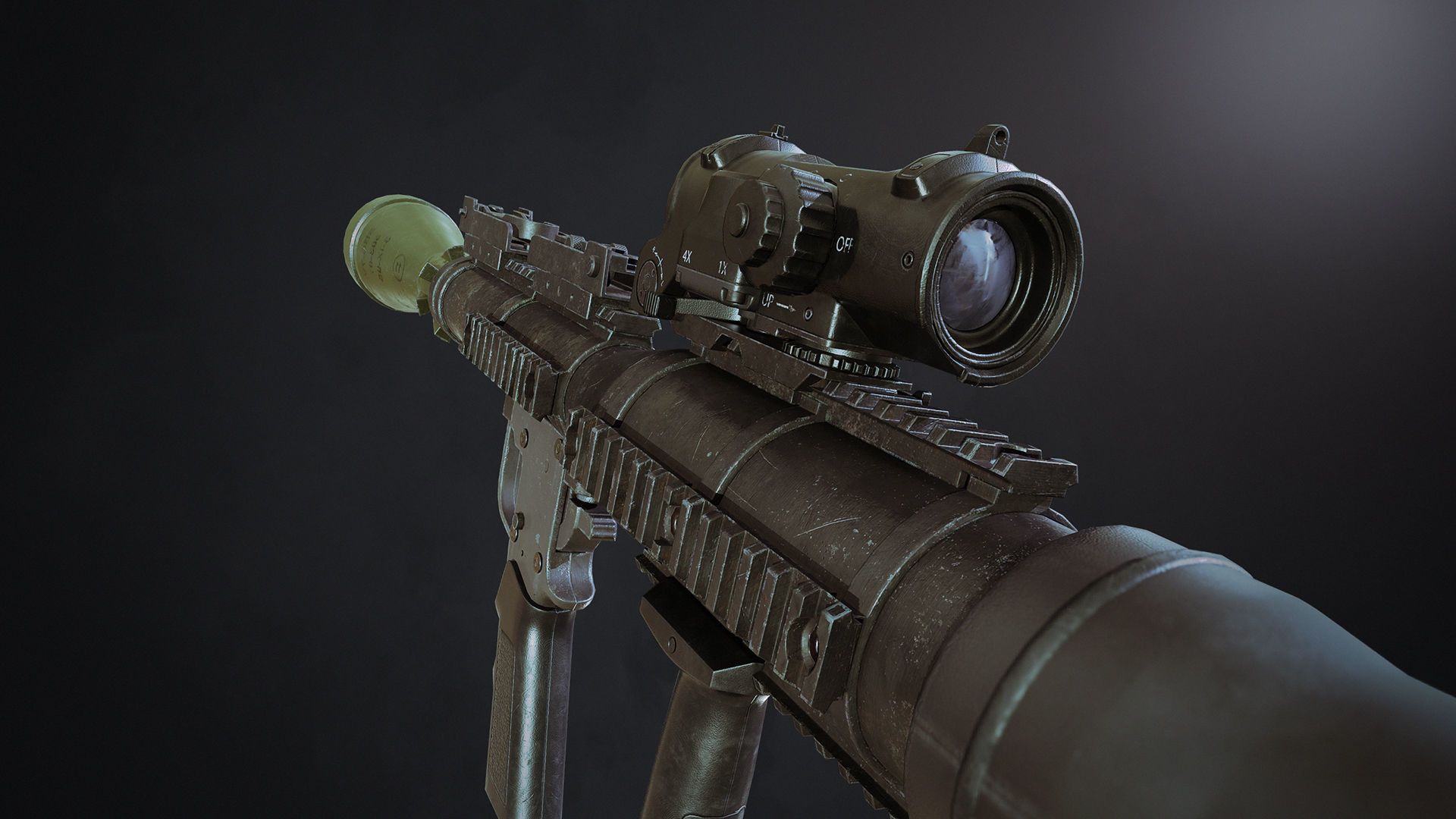 SBG Rocket Launcher Low-poly 3D model_4