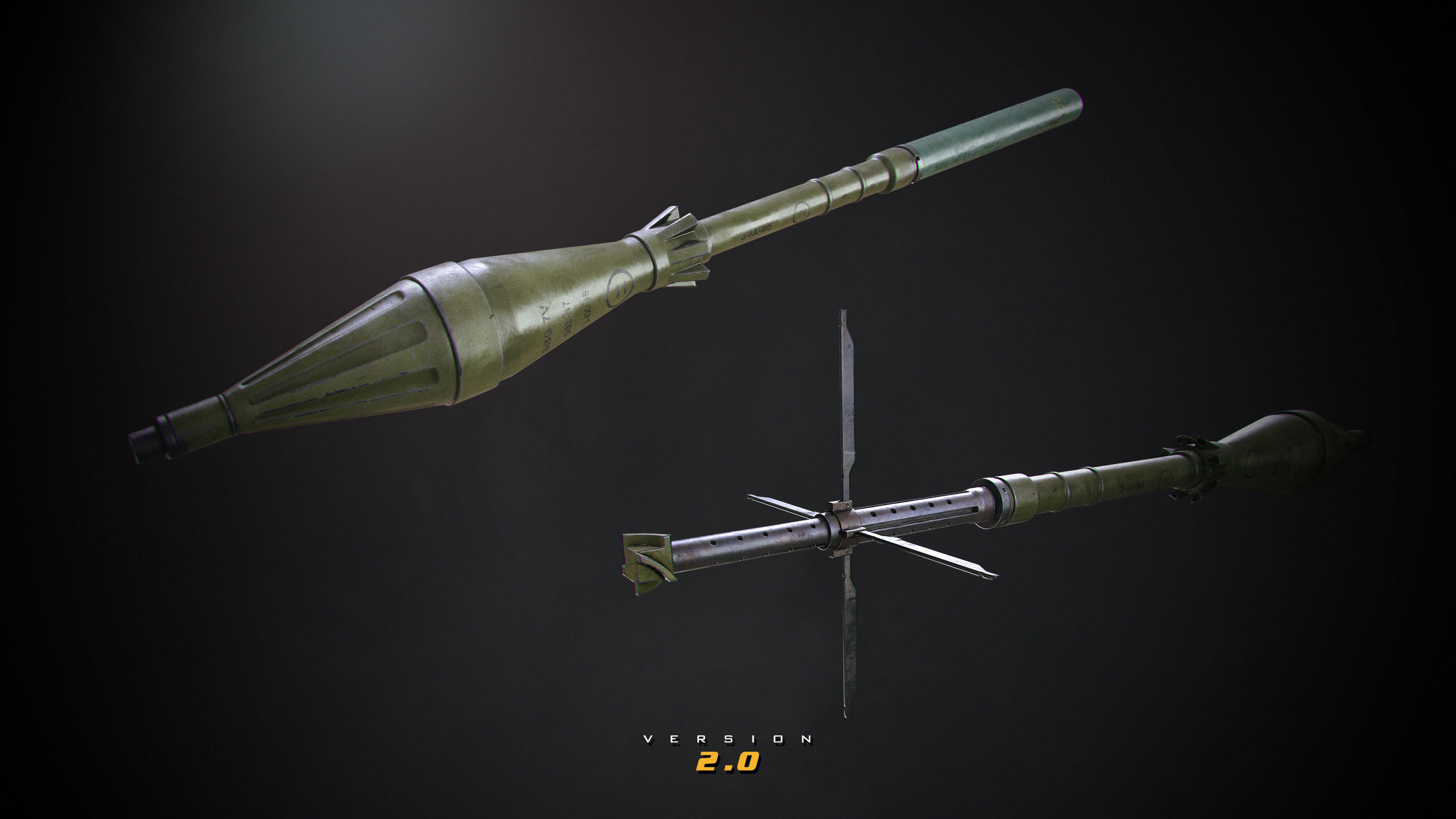SBG Rocket Launcher Low-poly 3D model_3