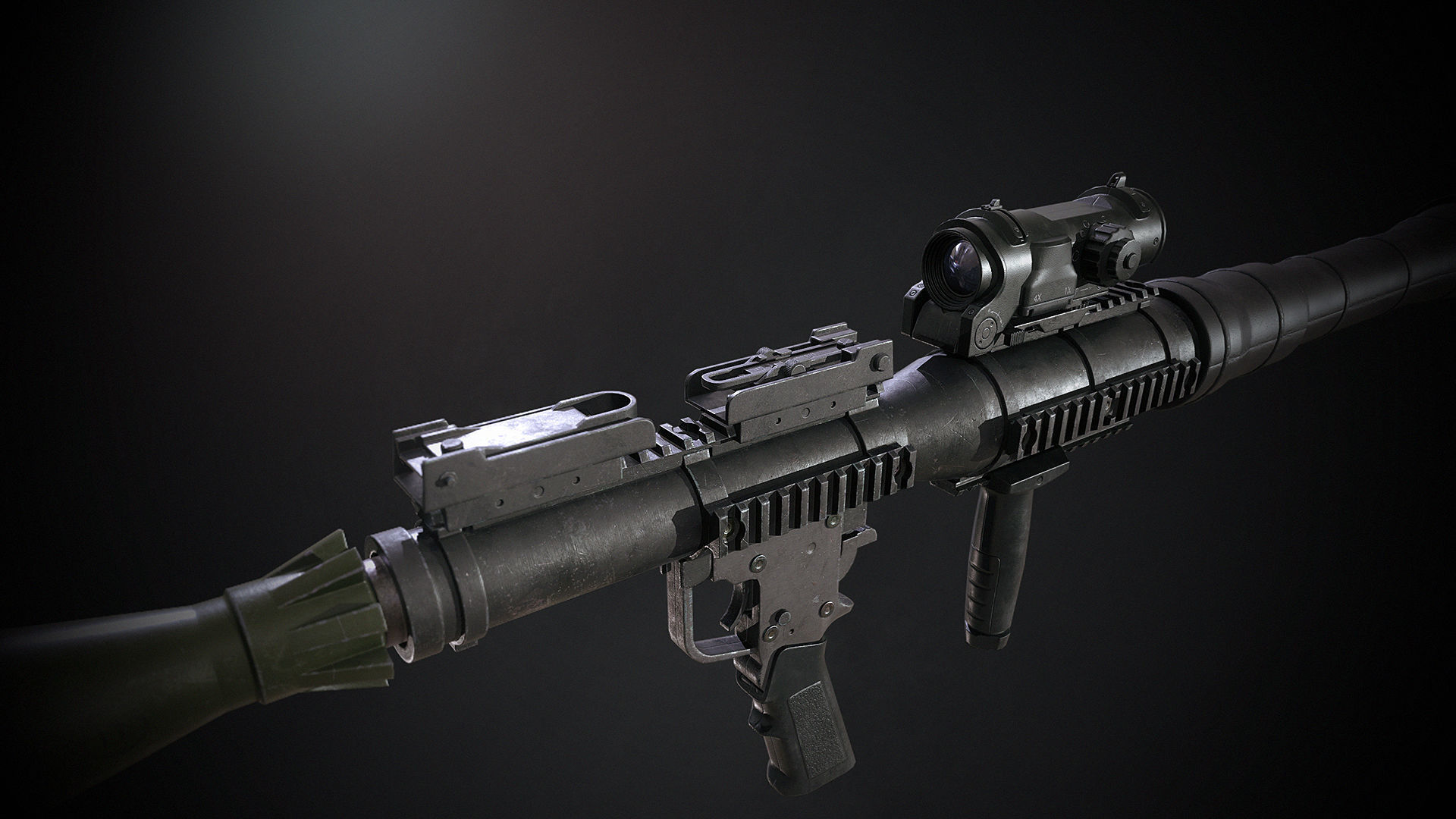 SBG Rocket Launcher Low-poly 3D model_7