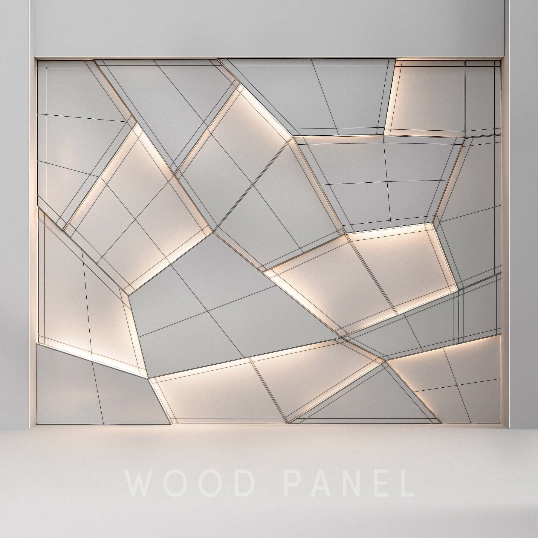 Wooden 3D panels 3D model_5