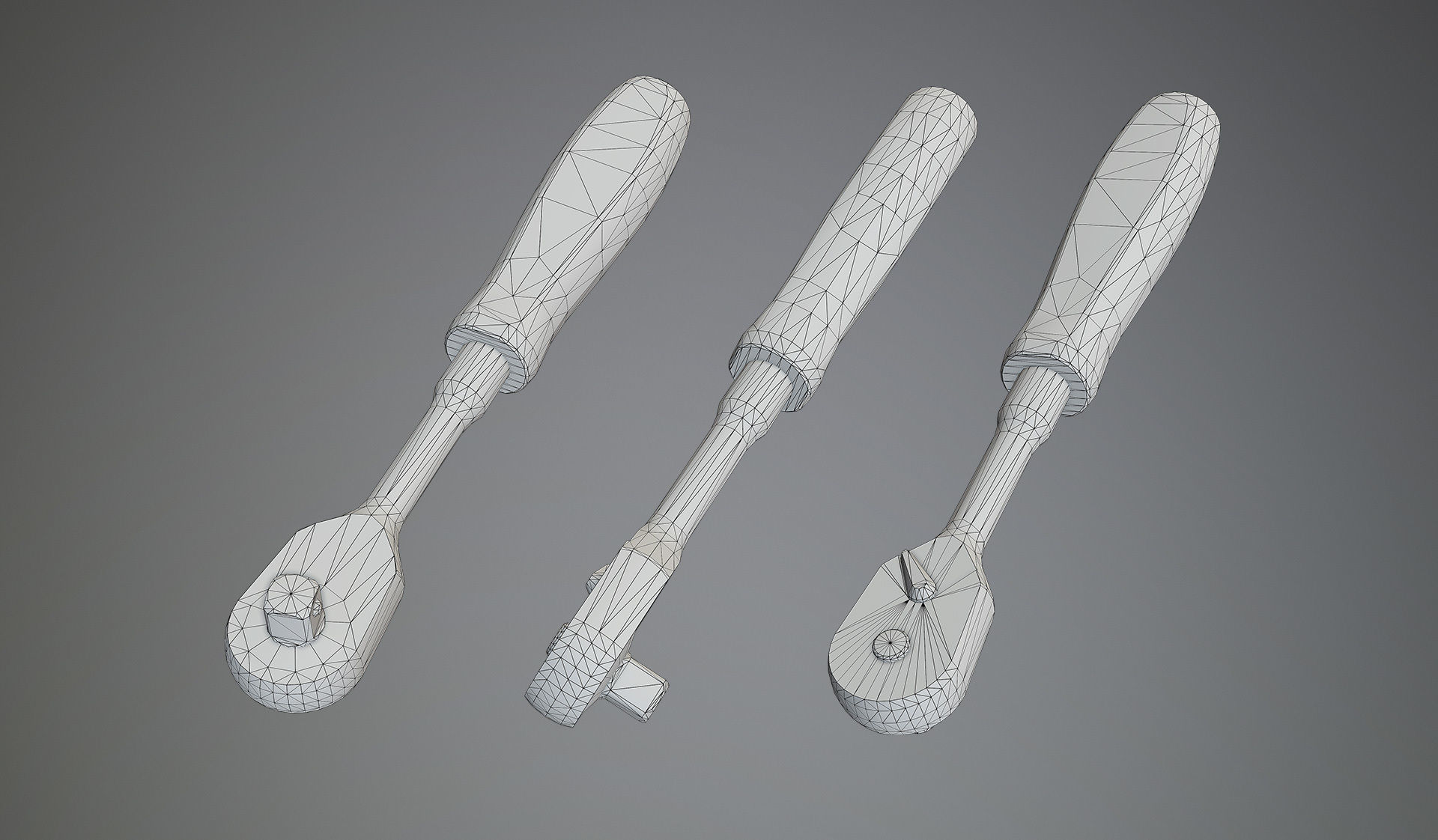 Ratchet Wrench Low-poly 3D model_2
