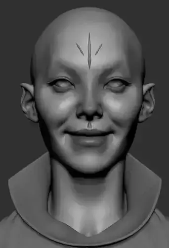 Sheeva woman with shaved head