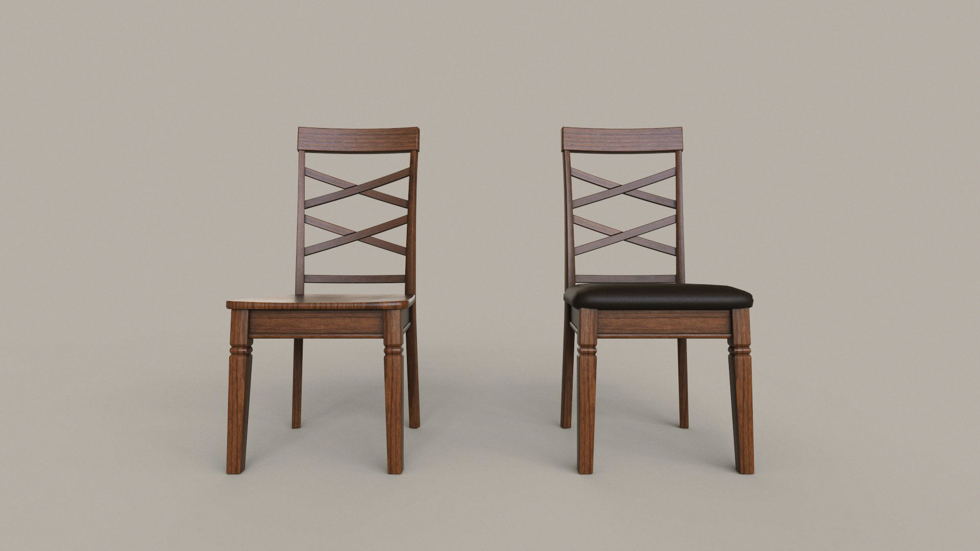 Dining Table and Chair Low-poly 3D model_10