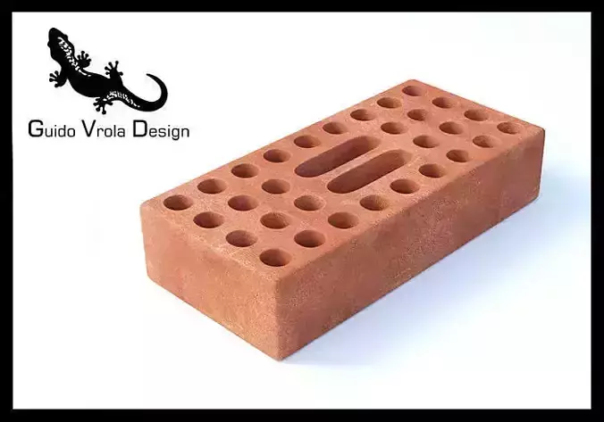 High Quality Perforated Brick Free 3D model