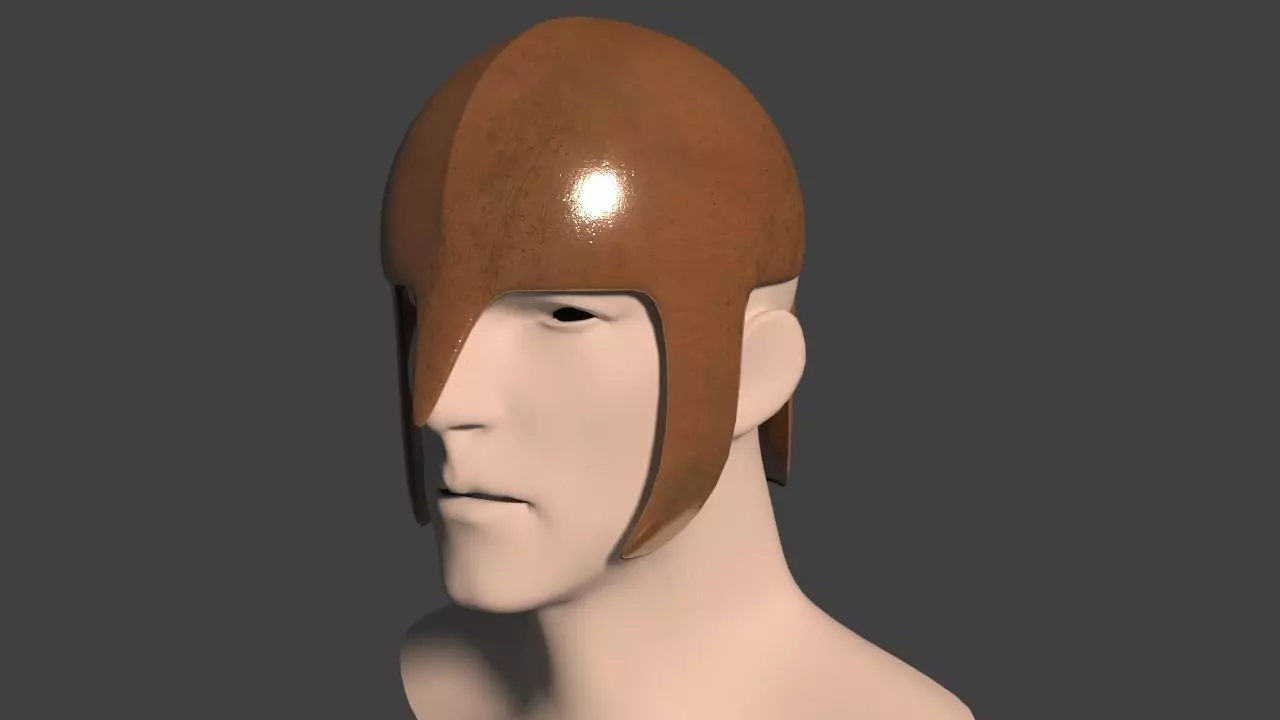 Ancient Warrior Helmet  Free low-poly 3D model_0
