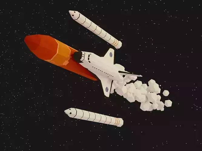 Space Shuttle Low Poly