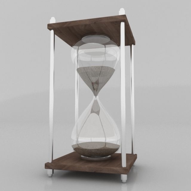 Hourglass sand 3D model_2