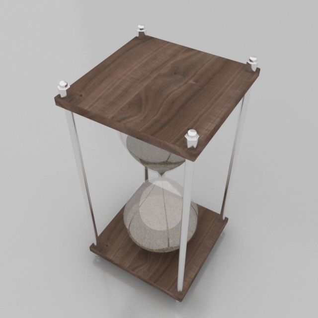 Hourglass sand 3D model_3