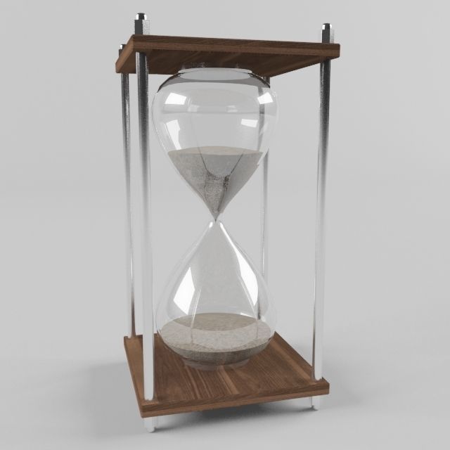 Hourglass sand 3D model_1