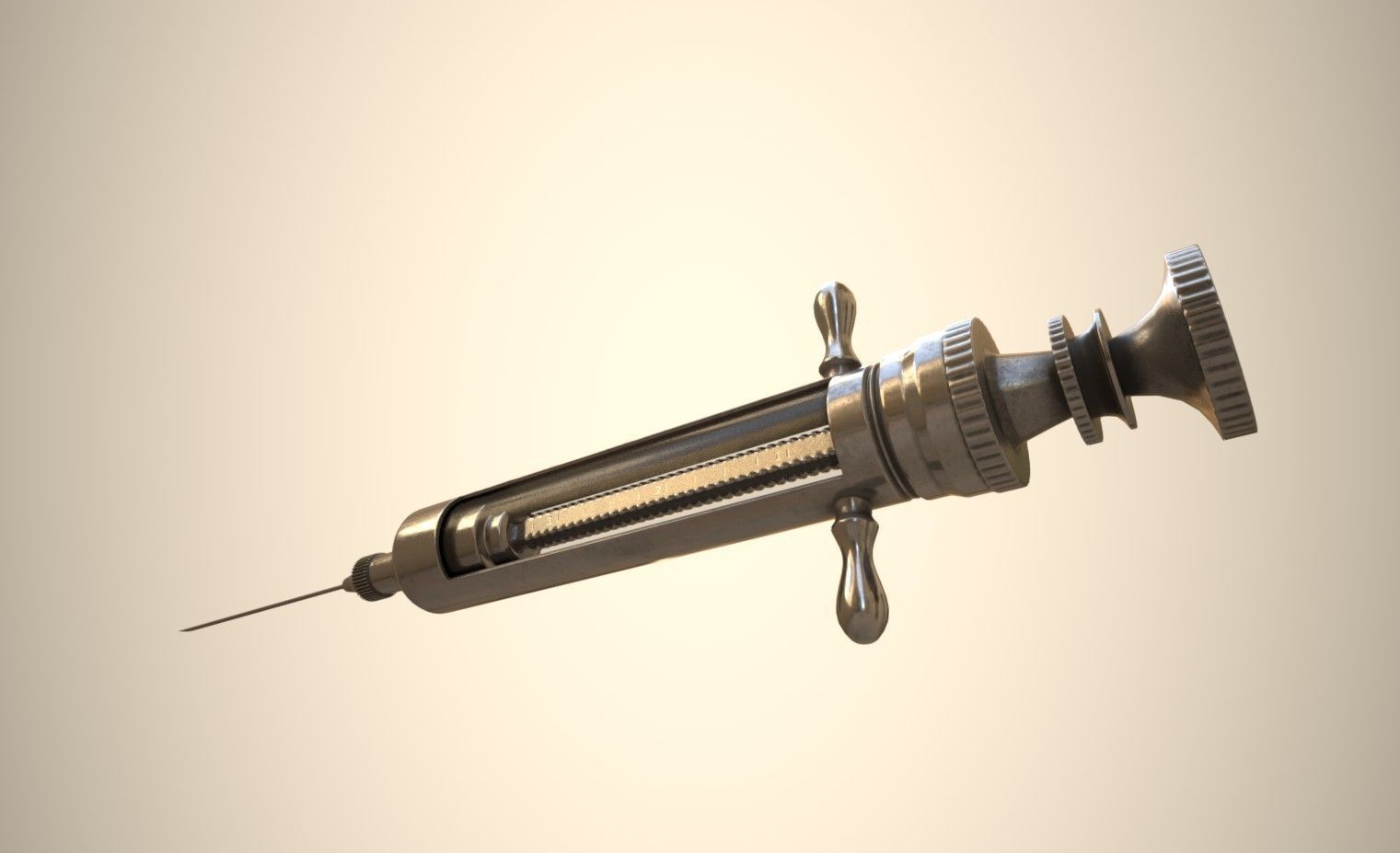 Old Syringe 3D model_2