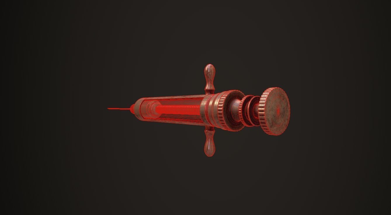 Old Syringe 3D model_4
