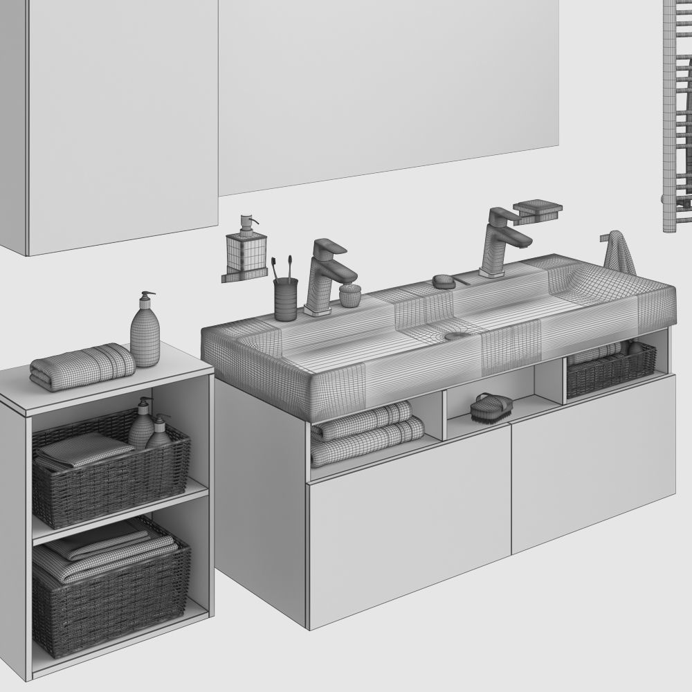Bathroom set 01 3D model_11