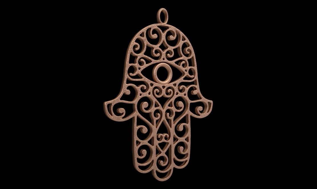 Hamsa Hand 3D print model_11