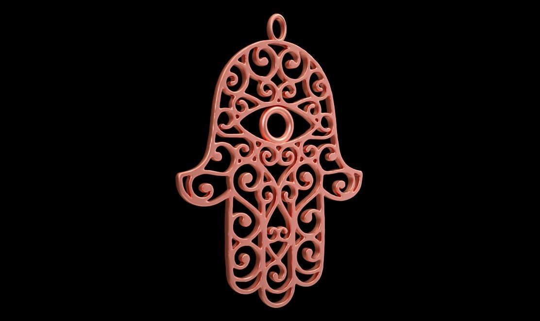 Hamsa Hand 3D print model_10