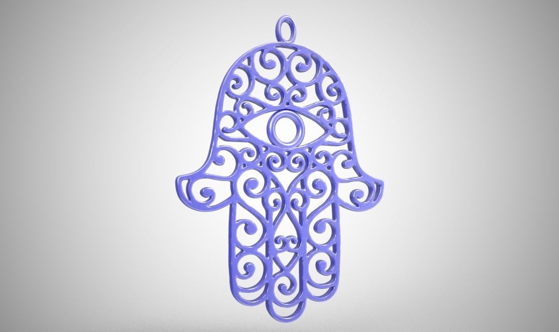 Hamsa Hand 3D print model_4
