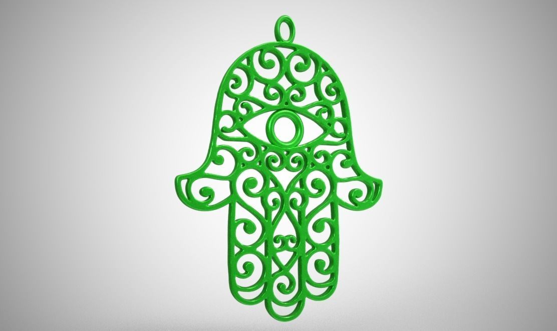 Hamsa Hand 3D print model_3