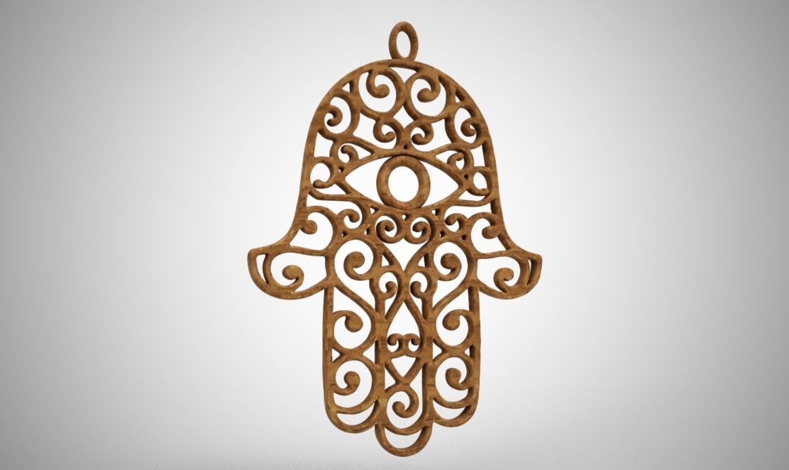 Hamsa Hand 3D print model_2