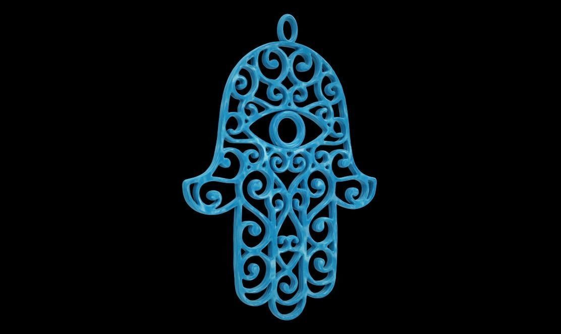 Hamsa Hand 3D print model_12