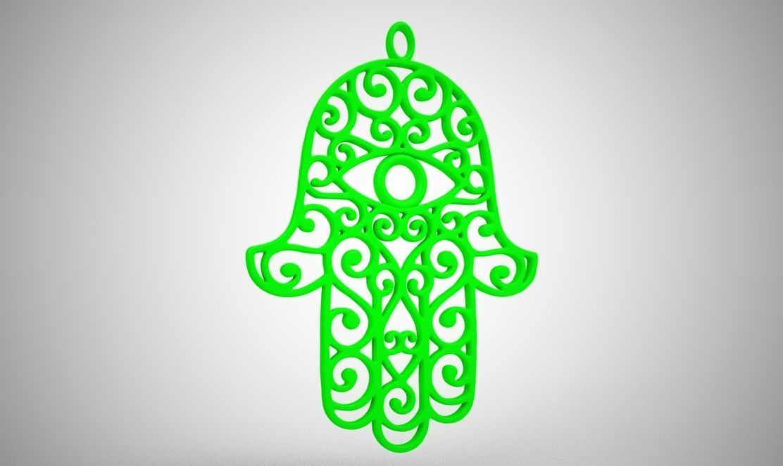 Hamsa Hand 3D print model_17