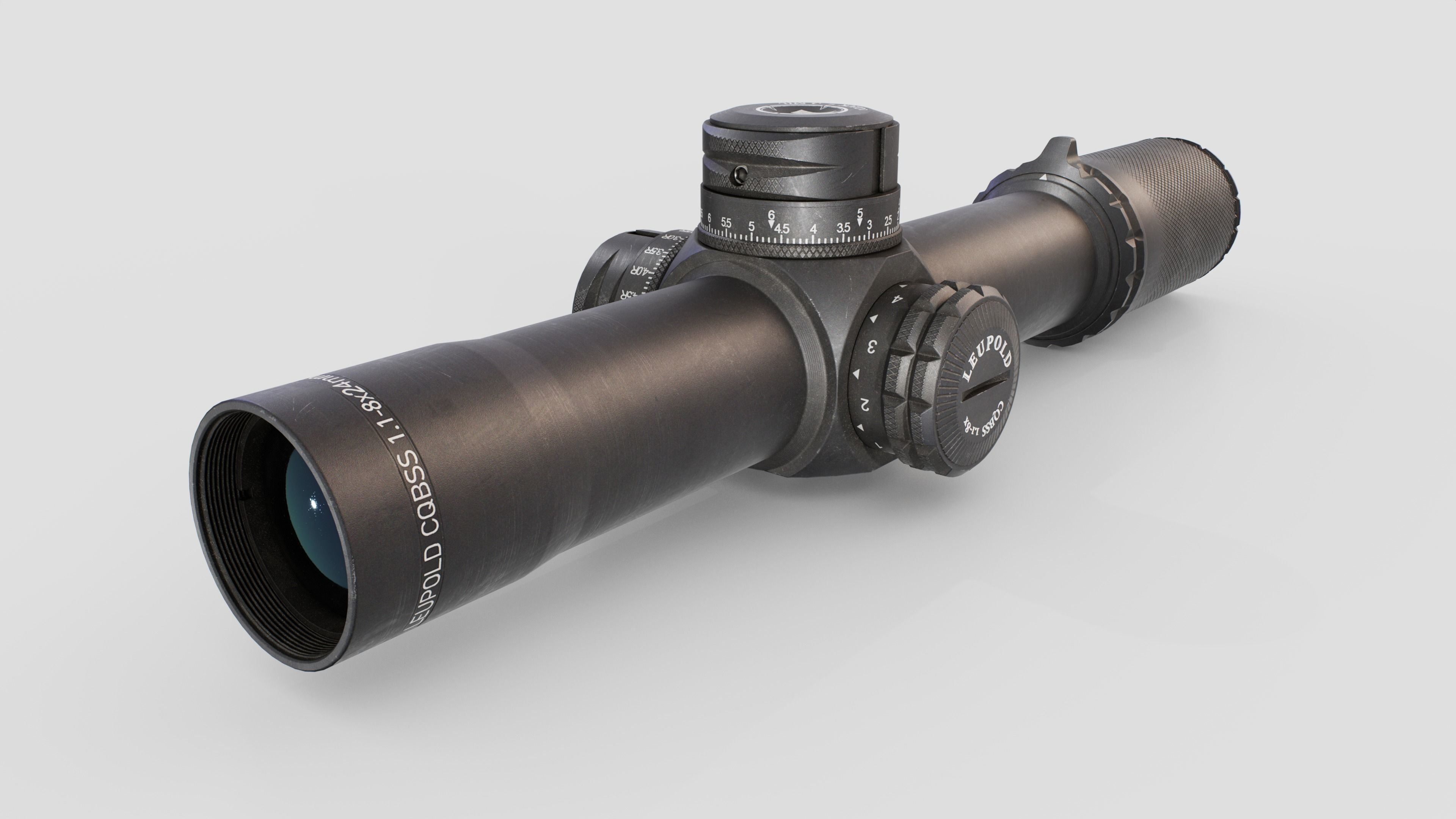 Leupold Mark 8 CQBSS 1-8x Low Power Variable Optic Low-poly 3D model_3