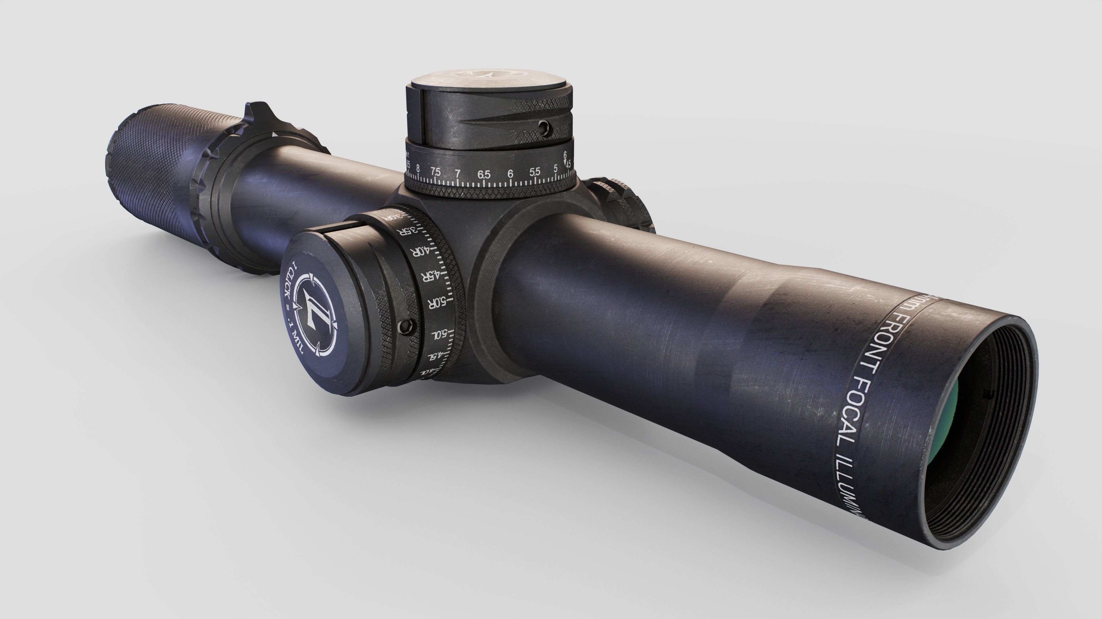 Leupold Mark 8 CQBSS 1-8x Low Power Variable Optic Low-poly 3D model_10