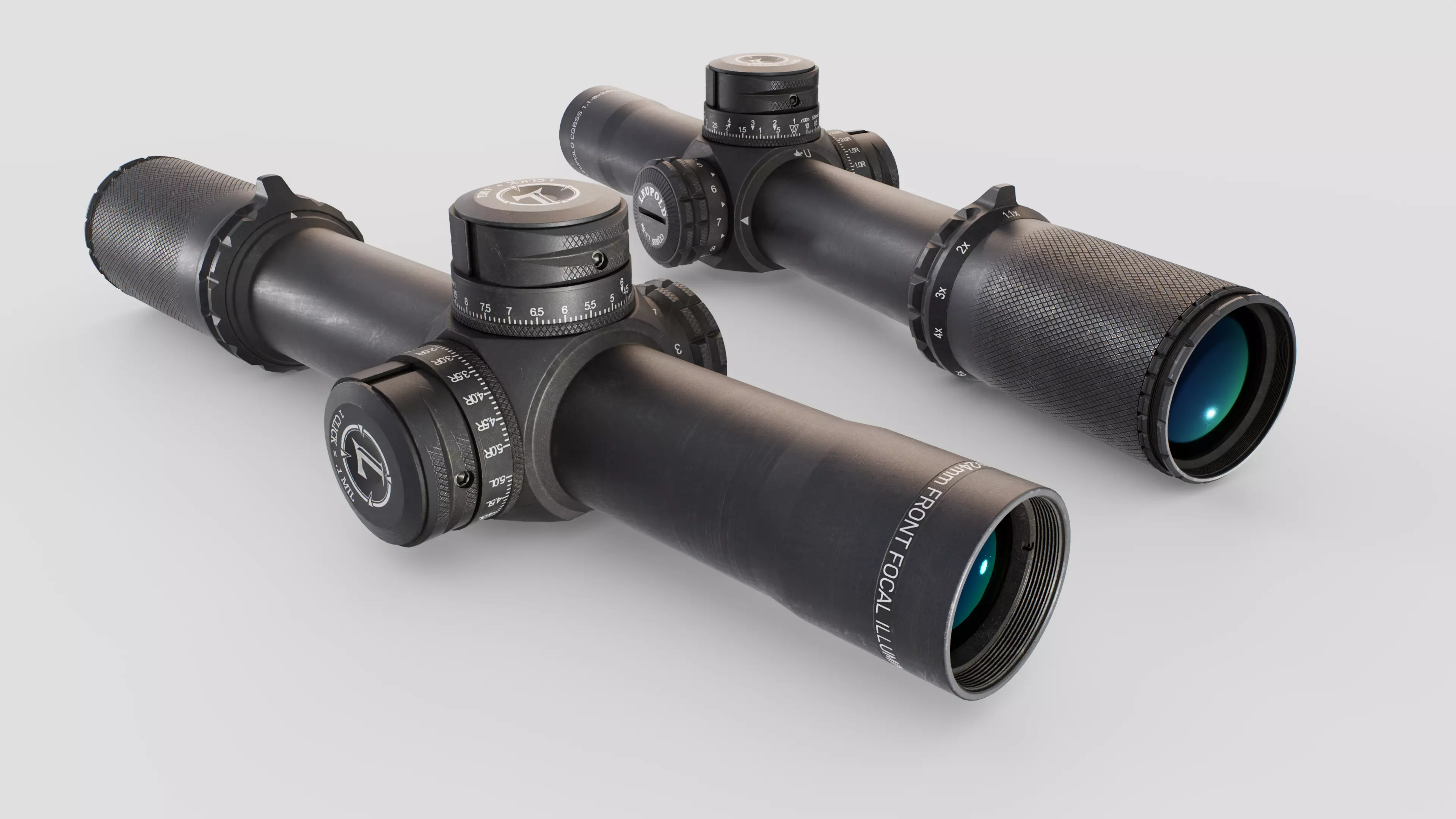 Leupold Mark 8 CQBSS 1-8x Low Power Variable Optic Low-poly 3D model_0