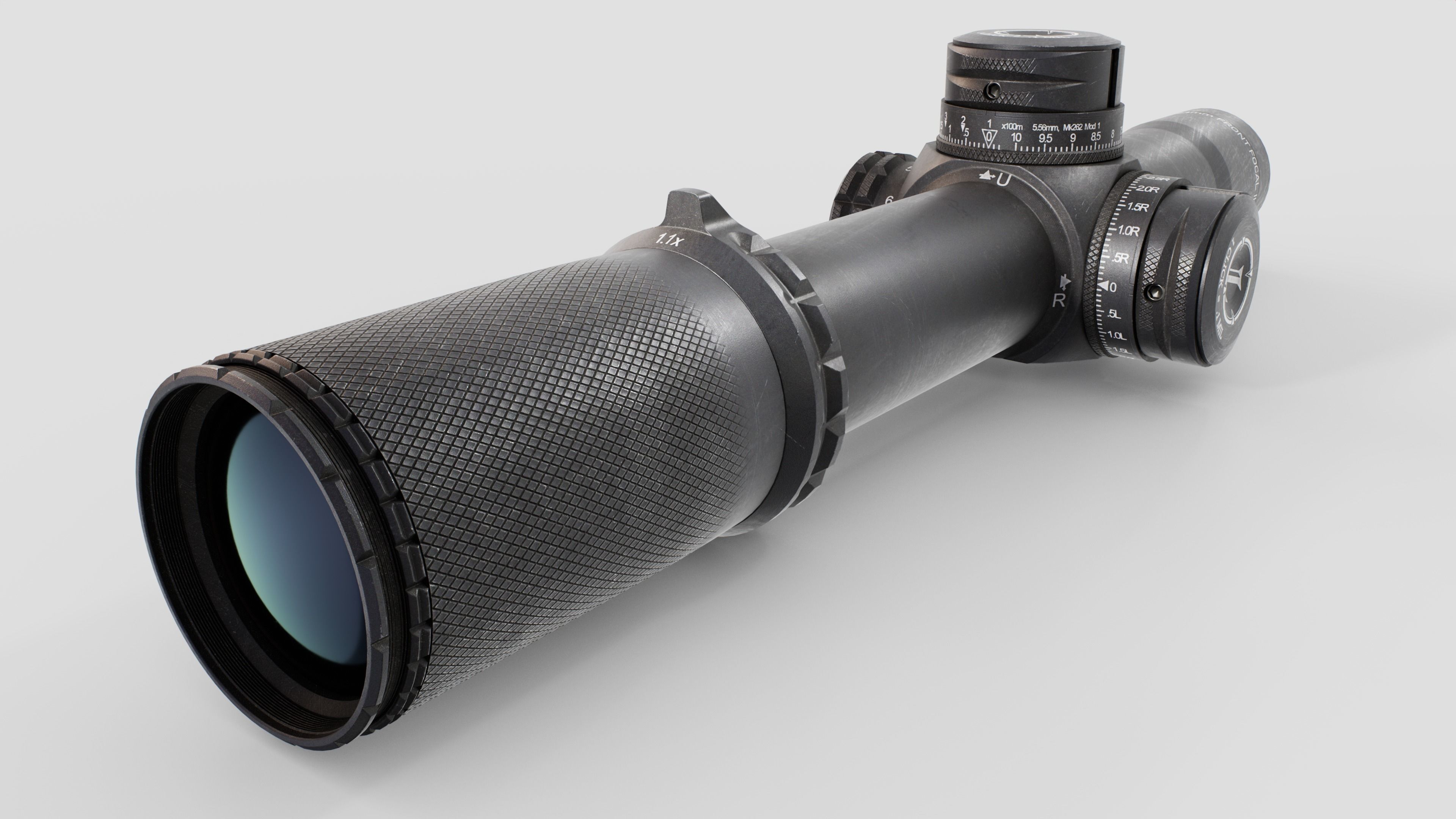 Leupold Mark 8 CQBSS 1-8x Low Power Variable Optic Low-poly 3D model_8