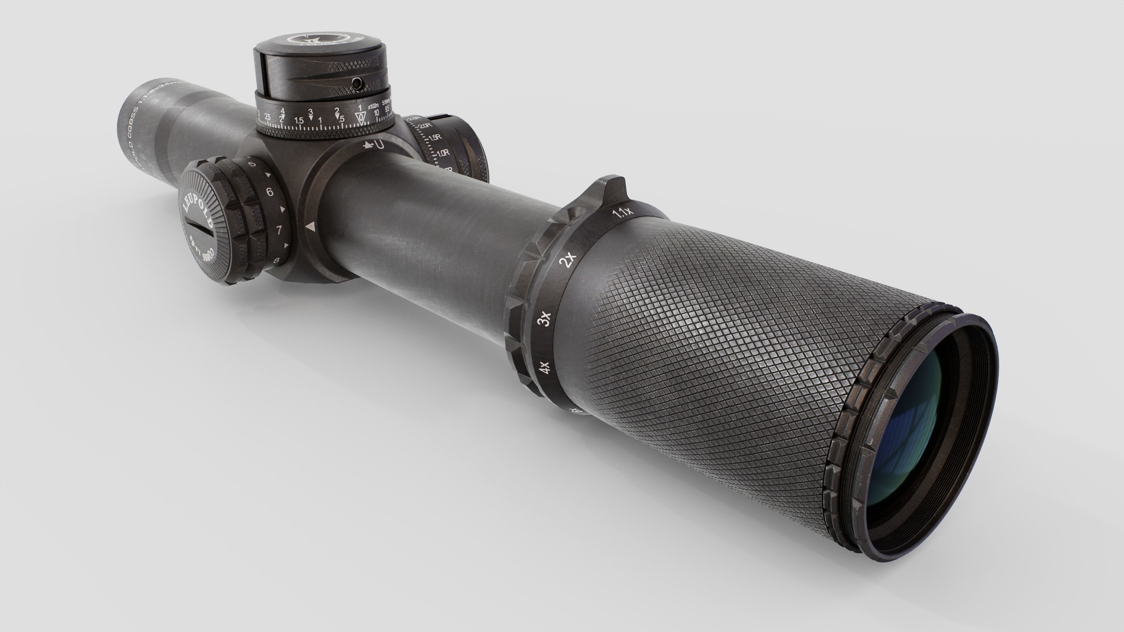 Leupold Mark 8 CQBSS 1-8x Low Power Variable Optic Low-poly 3D model_5