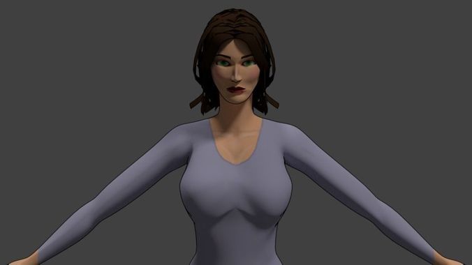 Alice woman Free low-poly 3D model