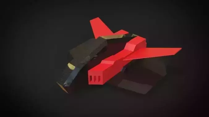 Spaceship VR11 Low-poly 3D model