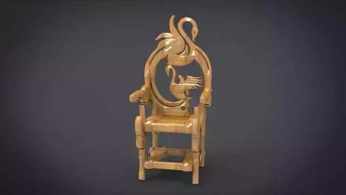 Unique Chair with a Goose motif model