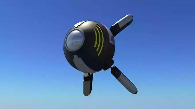 Robotic Eye Low-poly 3D model
