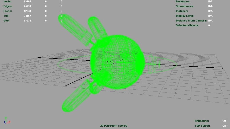 Robotic Eye Low-poly 3D model_10
