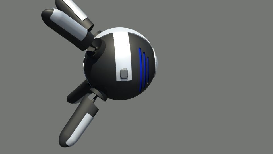 Robotic Eye Low-poly 3D model_7