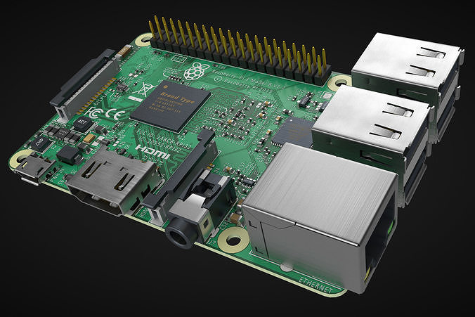 circuit board raspberry pi 3  3D model