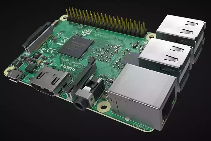 circuit board raspberry pi 3  3D model